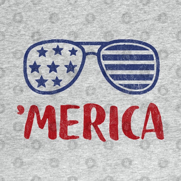 Merica American Flag Sunglasses by Tingsy